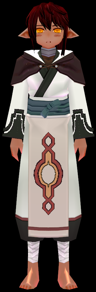 Equipped Haku's Outfit viewed from the front