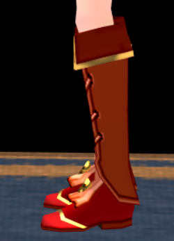 Equipped Halloween Vampire Boots viewed from the side