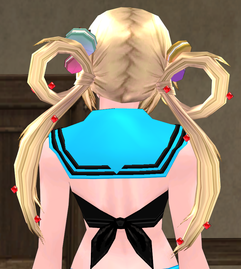 Equipped Sweet Anju Wig viewed from the back