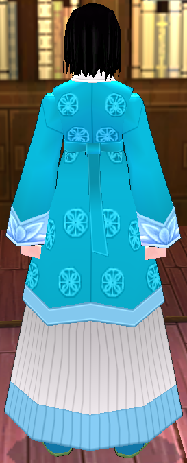 Equipped GiantFemale Hanbok Set viewed from the back