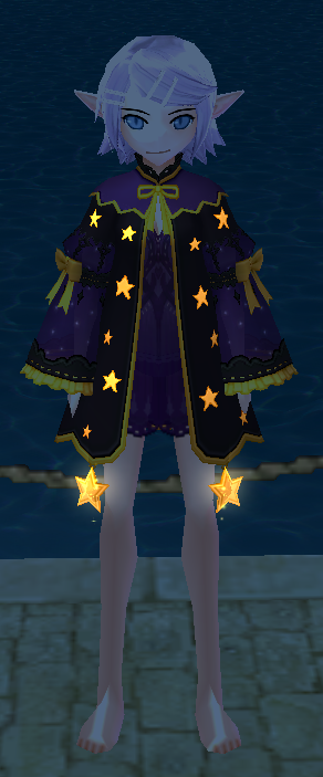 Equipped Night Witch Dress (Default Night) viewed from the front