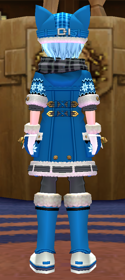 Equipped Male Lovely Snowflake Set viewed from the back