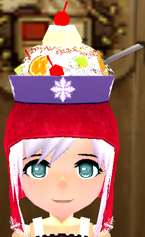 Equipped Shaved Ice Hat viewed from the front