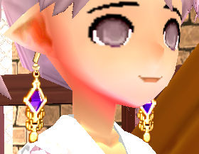 Equipped Scathach Earrings viewed from an angle