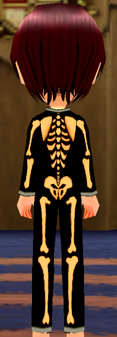 Equipped Male Skeleton Wear viewed from the back