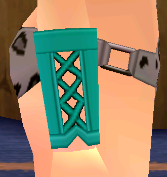 Equipped Treasure Hunter Bracers (F) viewed from the side