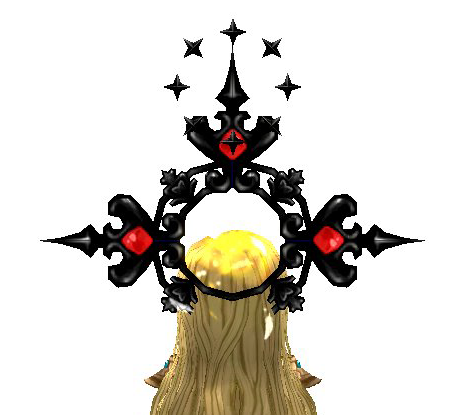 Equipped Black Splendid Deity Halo viewed from the back