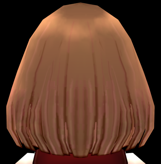Equipped Summer Vacation Wig (F) viewed from the back