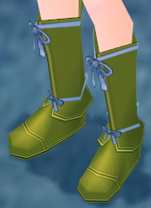 Equipped Ninja Hagi's Shoes viewed from an angle