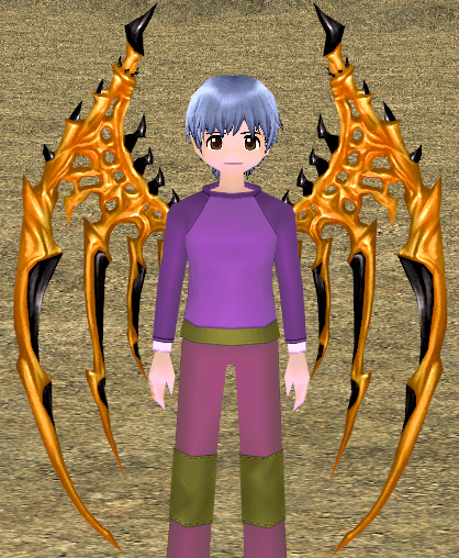 Golden Bone Blade Wings Equipped Front.png