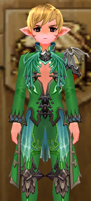 Equipped Ancient Vampire Outfit viewed from the front