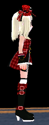 Equipped Female Idol Plaid Set viewed from the side