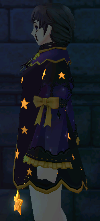 Equipped Giant Night Witch Dress (Default) viewed from the side