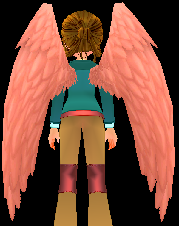 Equipped Coral Angel Wings viewed from the back