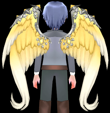 Equipped Mini Celestial Starlight Ceremony Wings viewed from the back