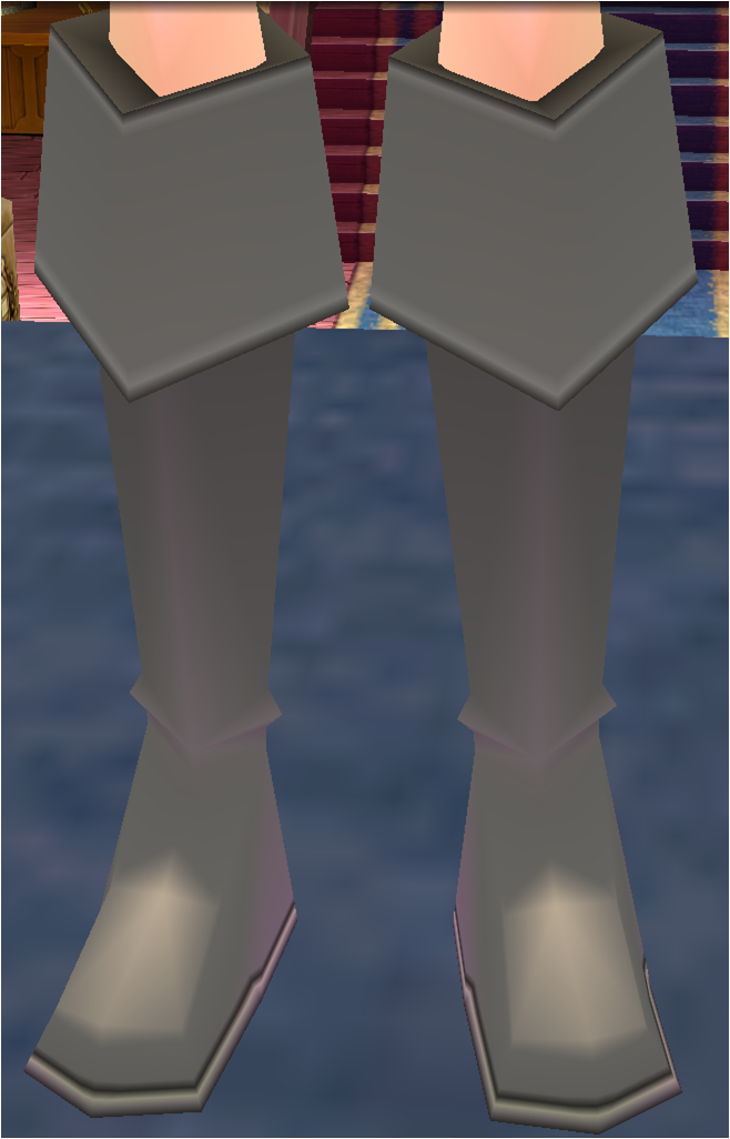 Equipped Pirate Captain Boots viewed from the front
