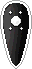 Inventory icon of Kite Shield (Black Shield, White Rim)