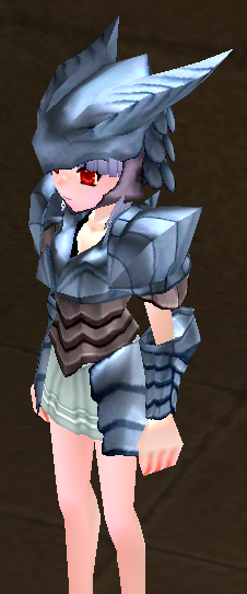 Equipped Female Dragon Rider Plate Armor viewed from an angle