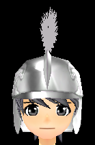 Equipped Knight Wing Plate Helmet viewed from the front