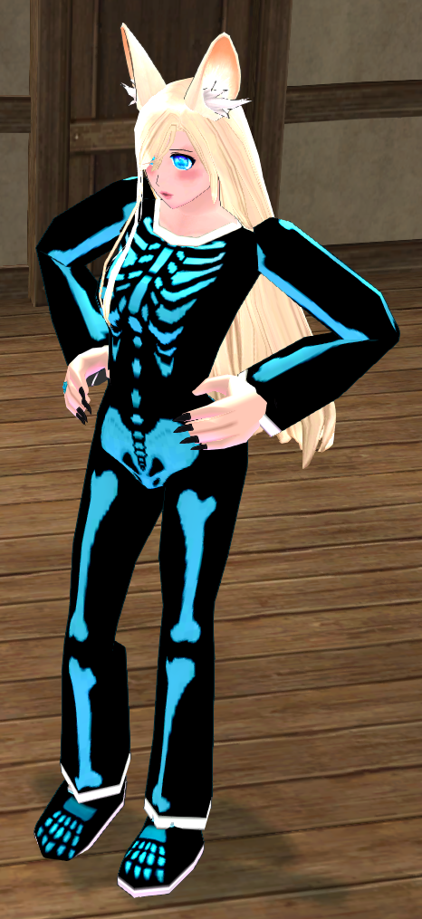 Equipped GiantFemale Skeleton Set viewed from an angle