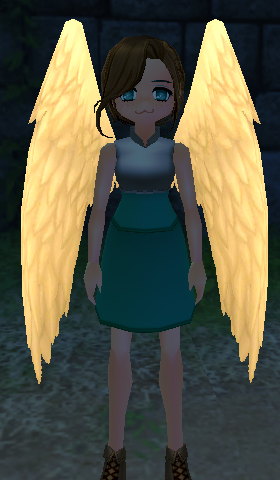 Yellow Angel Wings Equipped Front Night.png