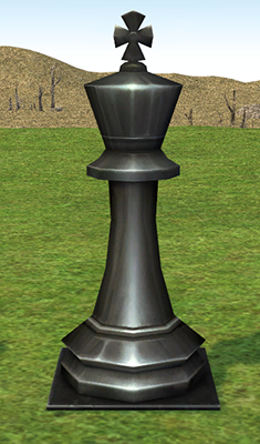 Building preview of Homestead Chess Piece - Black King and Black Square