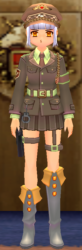 Equipped Female Police Officer Set viewed from the front