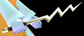Equipped Lightning Wand