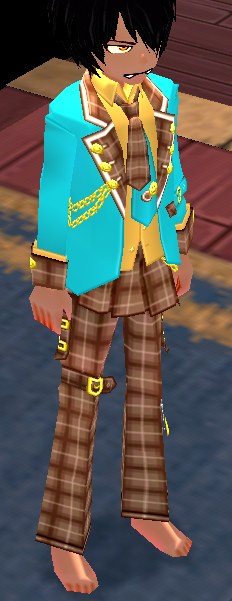 Equipped Idol Plaid Outfit (M) viewed from an angle