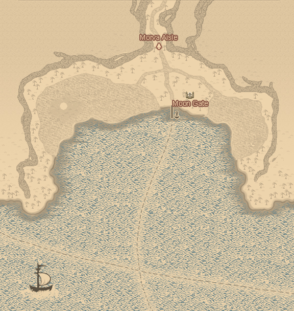The map in Port Ceann (Event), slightly inaccurate