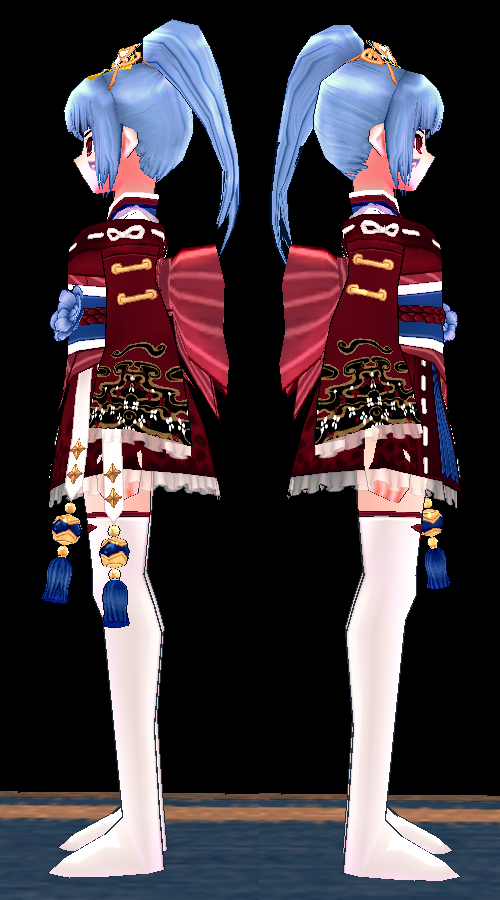 Equipped Modernized Mist Kimono (F) viewed from the side