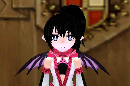Equipped Succubus Fiend Wings viewed from the front