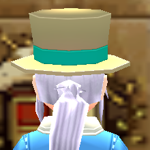 Equipped Luxurious Crystal Hat (Male) viewed from the back