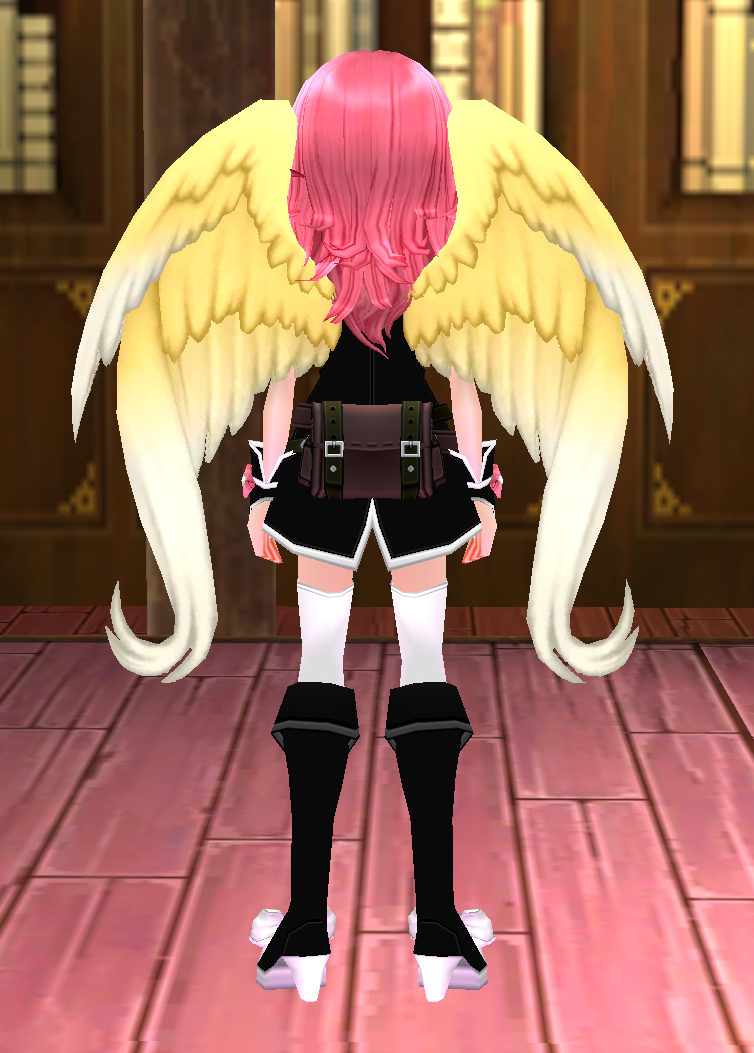 Equipped Mini Celestial Starlight Wings viewed from the back