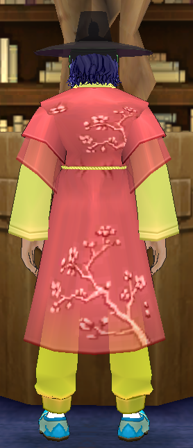 Equipped GiantMale Elegant Hanbok Set viewed from the back