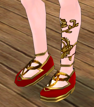 Equipped Winter Princess Boots viewed from an angle