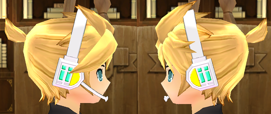 Equipped Kagamine Len Headset viewed from the side