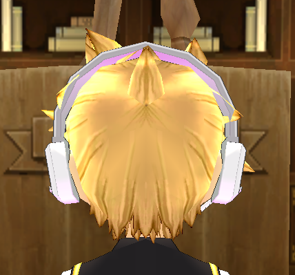 Equipped Kagamine Len Headset viewed from the back