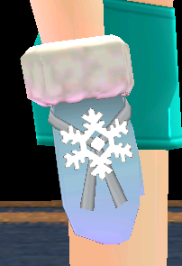 Equipped Cheerful Snowflake Gloves (M) viewed from the side