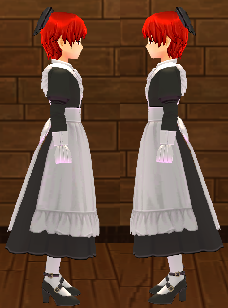 Equipped Male Eluned Classic Butler and Maid Set viewed from the side