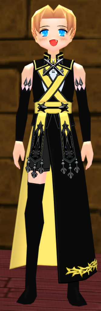 Equipped Dark Divination Short Outfit (M) viewed from the front