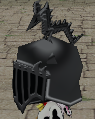 Equipped Big Dragon Crest viewed from the side with the visor down
