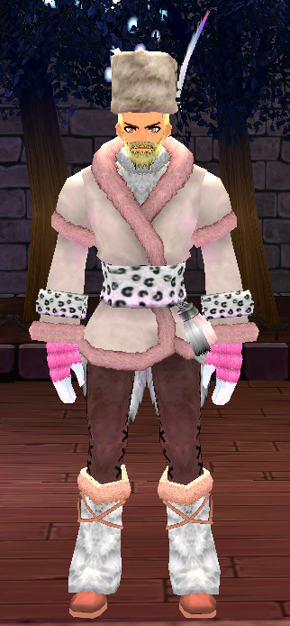 Equipped GiantMale Premium Winter Fur Set viewed from the front