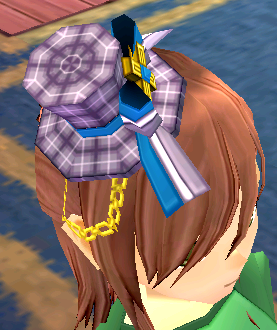 Equipped Idol Plaid Hat (M) viewed from an angle