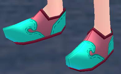 Equipped Hanbok Shoes (F) viewed from an angle