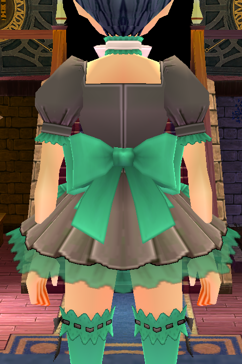 Equipped Maid Outfit (For Female Partners) viewed from the back
