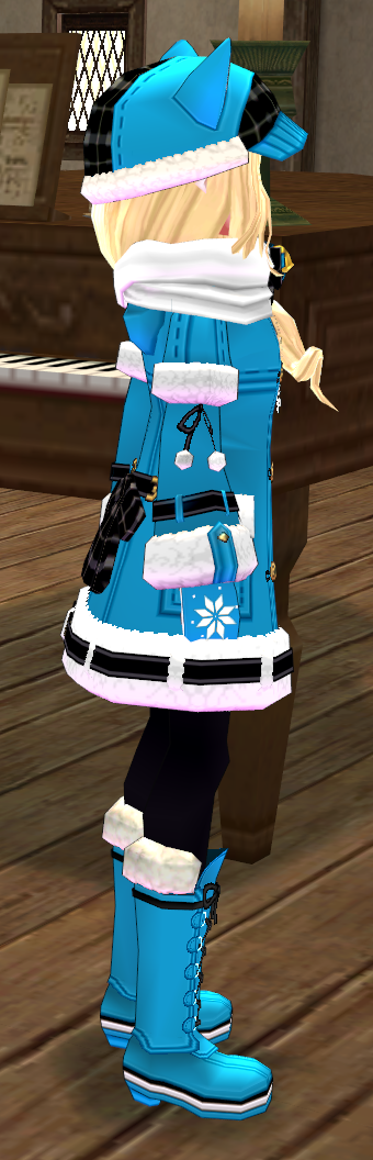 Equipped Female Lovely Snowflake Set viewed from the side