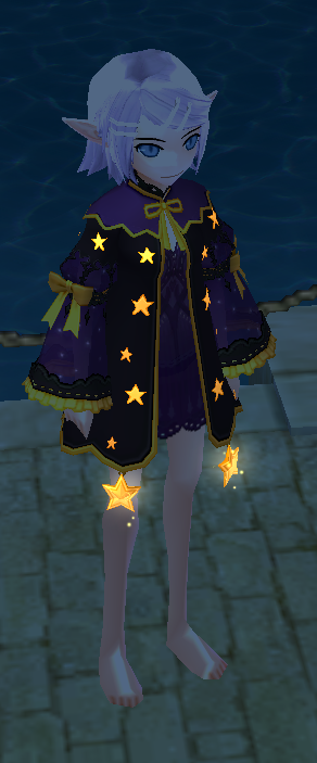 Equipped Night Witch Dress (Default Night) viewed from an angle