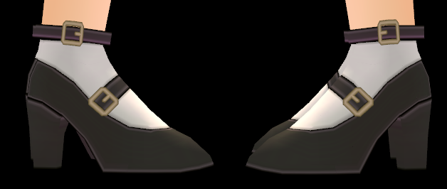 Equipped Classic Maid Shoes (F) viewed from the side