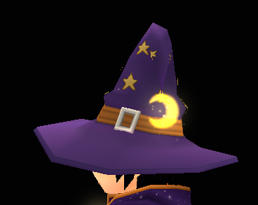 Equipped Night Mage Hat viewed from the side